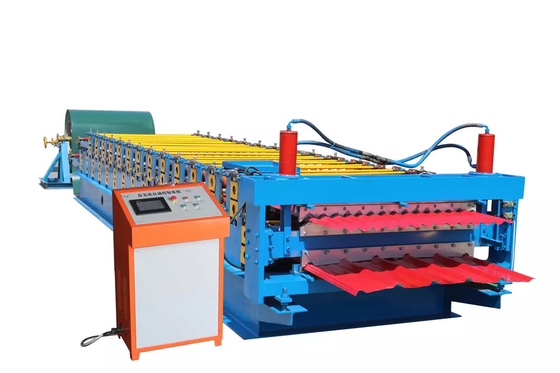 Di buona qualità della fabbrica rotolo d'acciaio trapezoidale dello strato del pannello del tetto direttamente che forma macchina