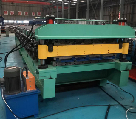 Il tetto su misura del metallo di GI GL riveste il doppio rotolo della piattaforma che forma la macchina per i pannelli di parete