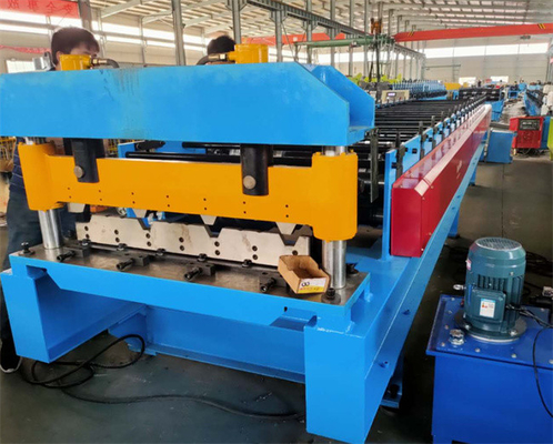 costruzione ad alta velocità della macchina 15-20m/Min Fully Automatic For Steel di 5.5kw Rib Metal Panel Roll Forming