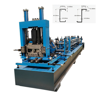 Rotolo del Purlin della CZ che forma il purlin automatico della macchina C che forma la struttura d'acciaio della macchina Z che fa macchina