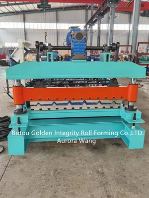 Rotolo automatico del pannello del tetto che forma il rotolo trapezoidale d'acciaio dello strato della macchina che forma macchina