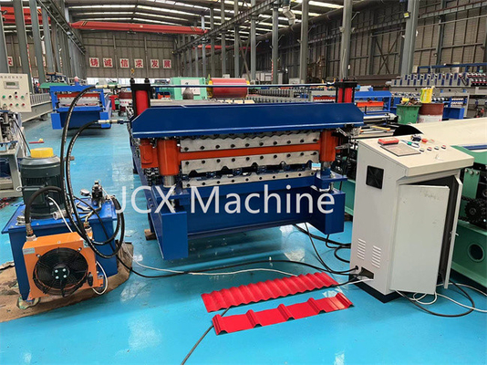 doppio strato 5.5kW che forma macchina, rotolo d'acciaio di colore ondulato del tetto che forma macchina