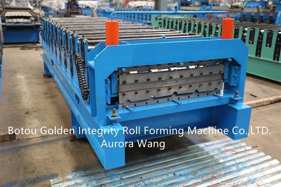 Rotolo trapezoidale del materiale da costruzione delle mattonelle di tetto di doppio strato che forma il produttore della macchina
